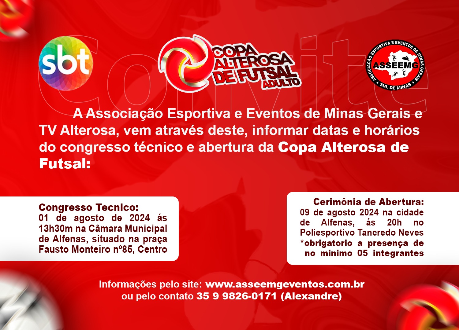 CONGRESSO TÉCNICO E ABERTURA COPA ALTEROSA DE FUTSAL 2024