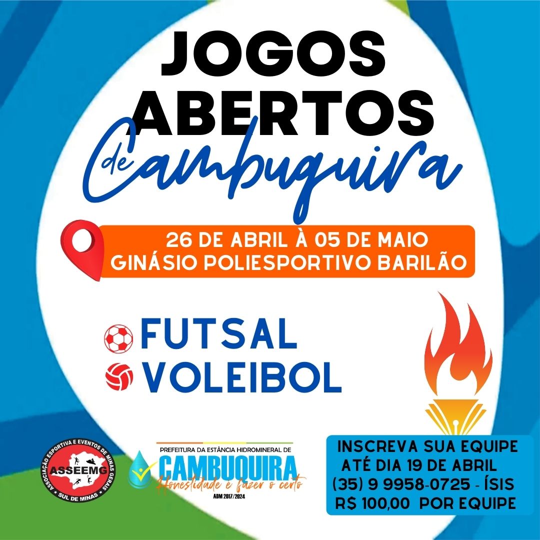 JOGOS ABERTOS DE CAMBUQUIRA 2024