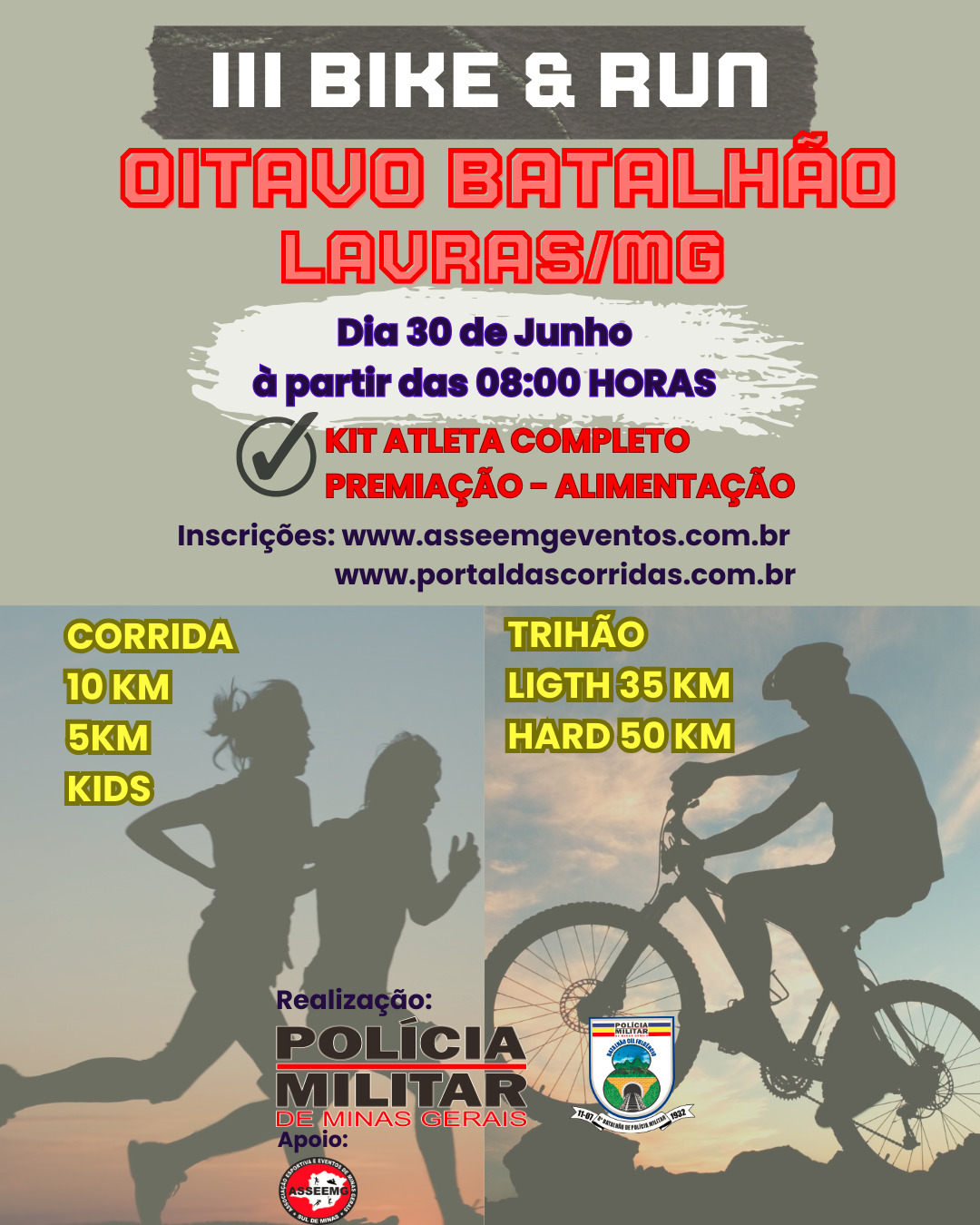3º BIKE & RUN - PM LAVRAS/MG