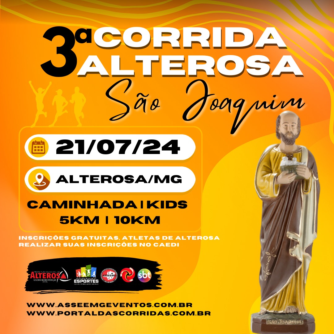 LISTA DE INSCRITOS CORRIDA DE SÃO JOAQUIM