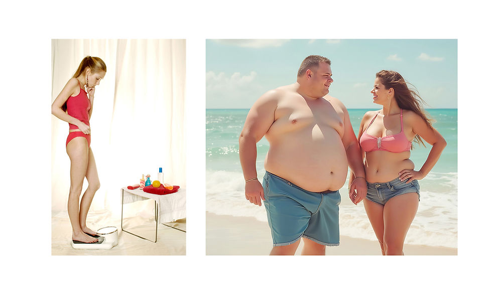 Dünne und dicke Menschen