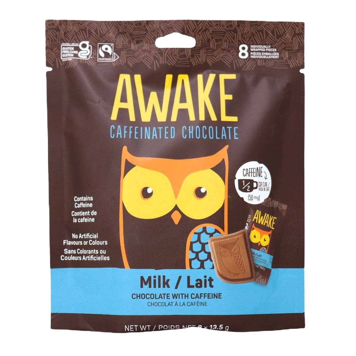 Awake Caffeinated Milk Chocolate Bites 8 pack