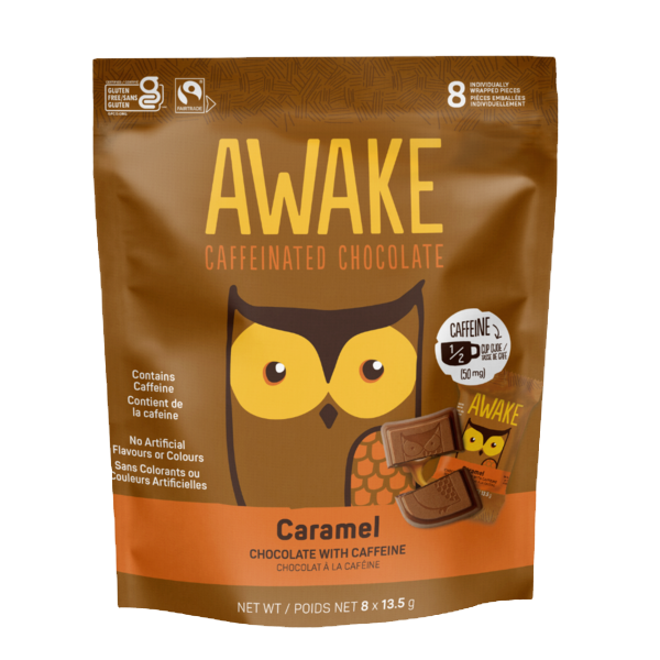 Awake Caffeinated Caramel Chocolate Bites 8 pack
