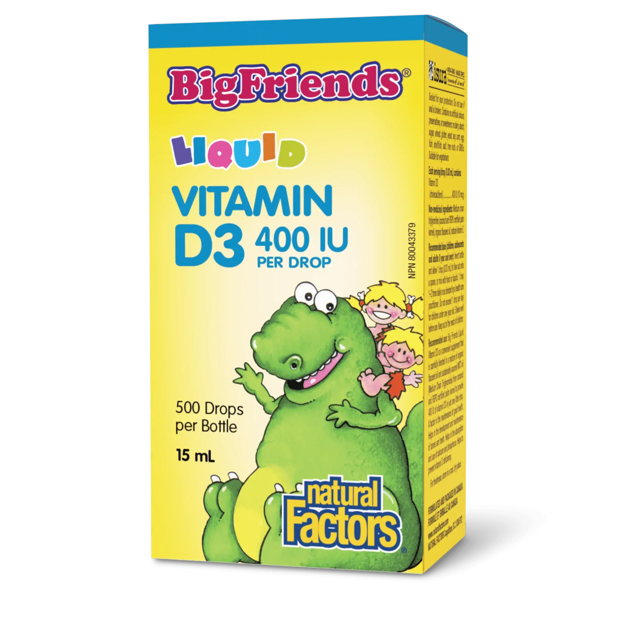 Natural Factors Big Friends Liquid Vit D 400IU 15ml
