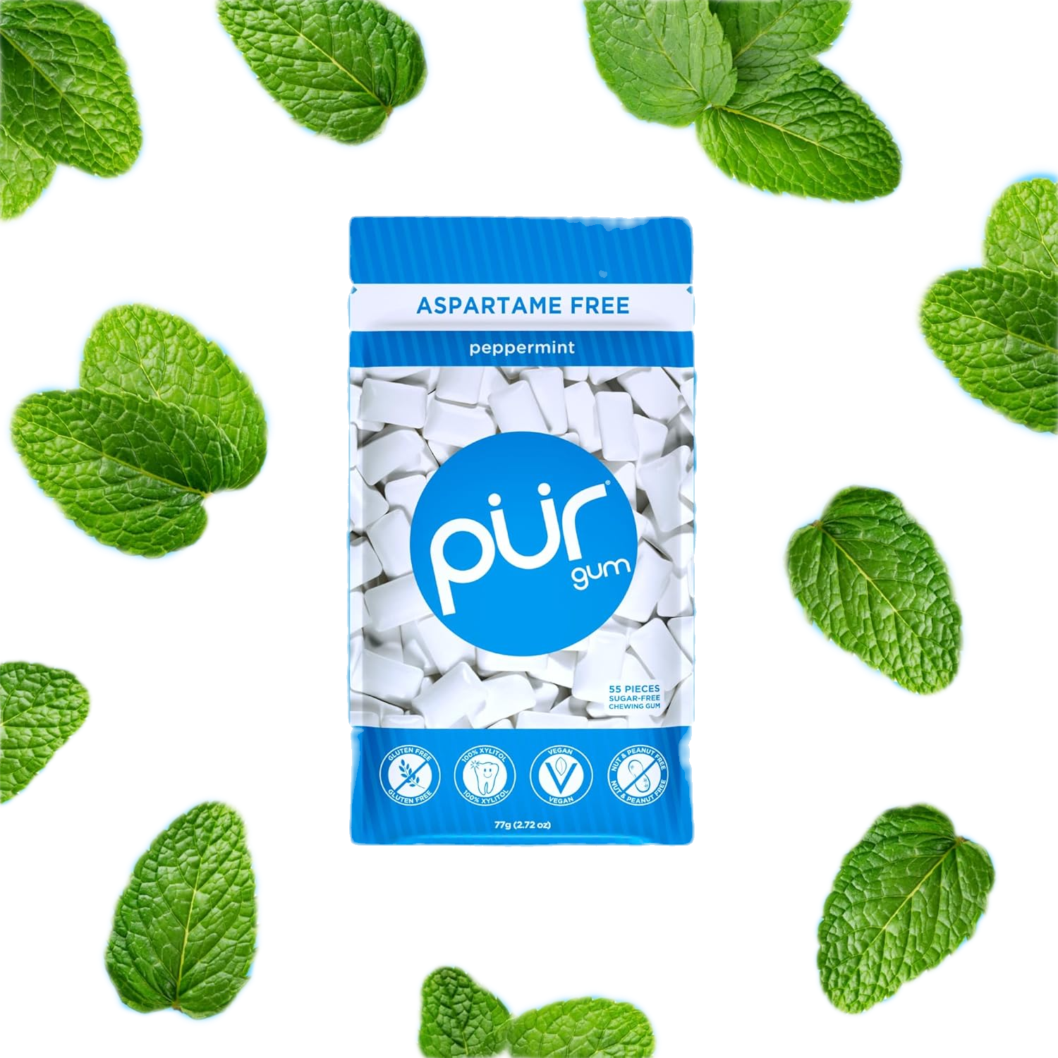 Pur Gum Peppermint - 55 Pieces