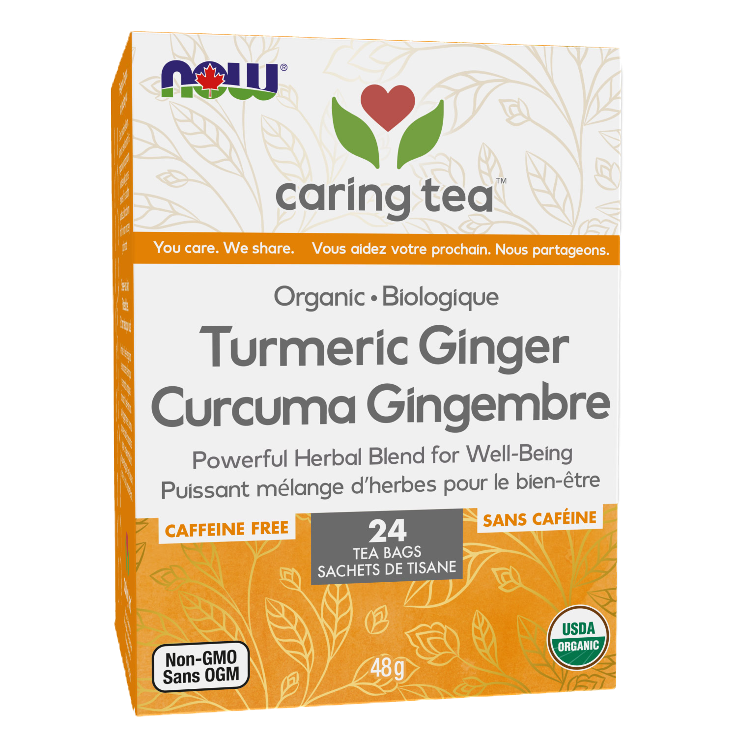 NOW Organic Turmeric Ginger Tea 24 bags