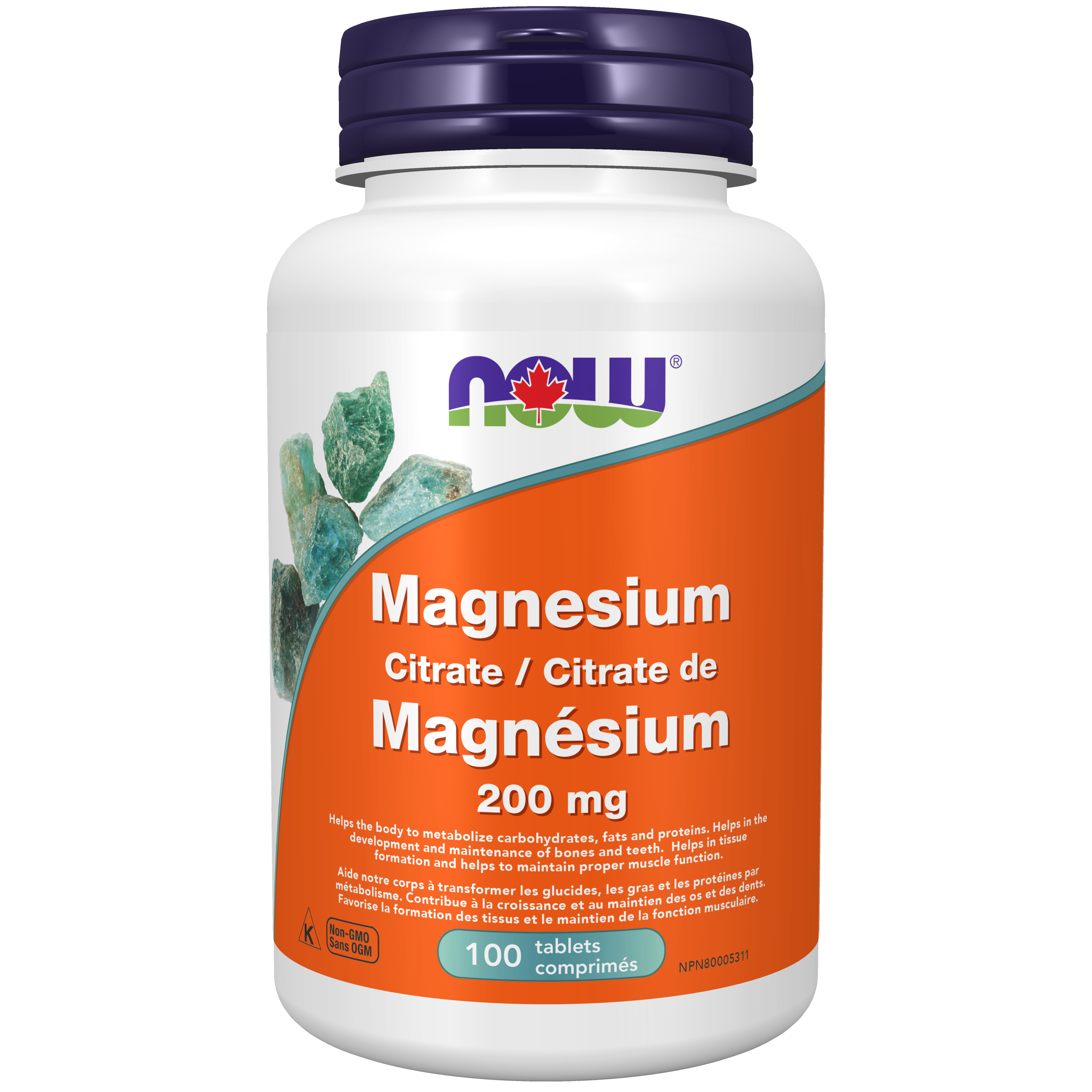 NOW Magnesium Citrate 200mg 100Tabs
