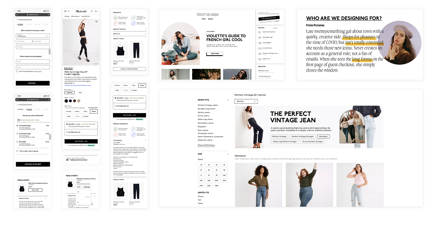 Madewell UX design