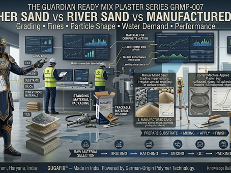 GRMP-007 Crusher Sand vs River Sand vs Manufactured Sand: Which Is Better for Ready Mix Plaster?