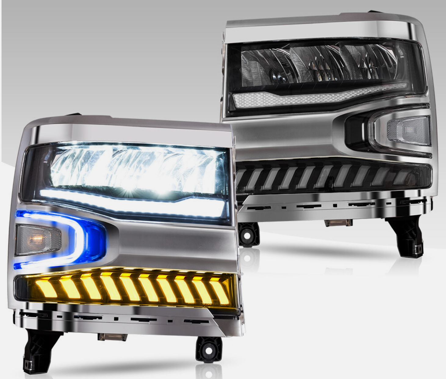 2016-2018 Chevy Silverado 1500 Stripe Style Headlights
