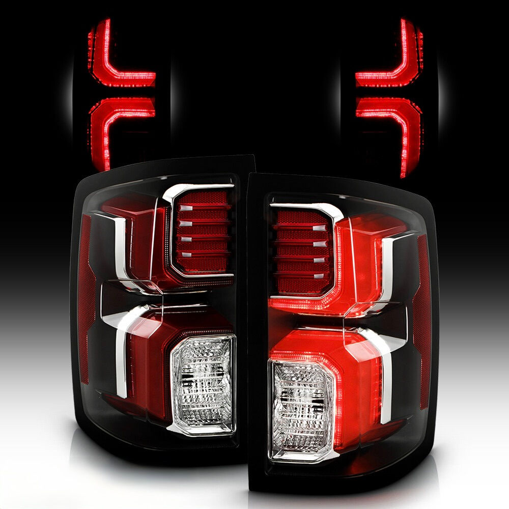 2014-2019 Chevy Silverado Black LED Tail Lights