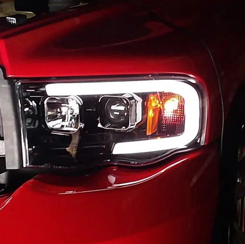 2002-2005 Dodge Ram GORECON OLED Halo & DRL Projector Headlights