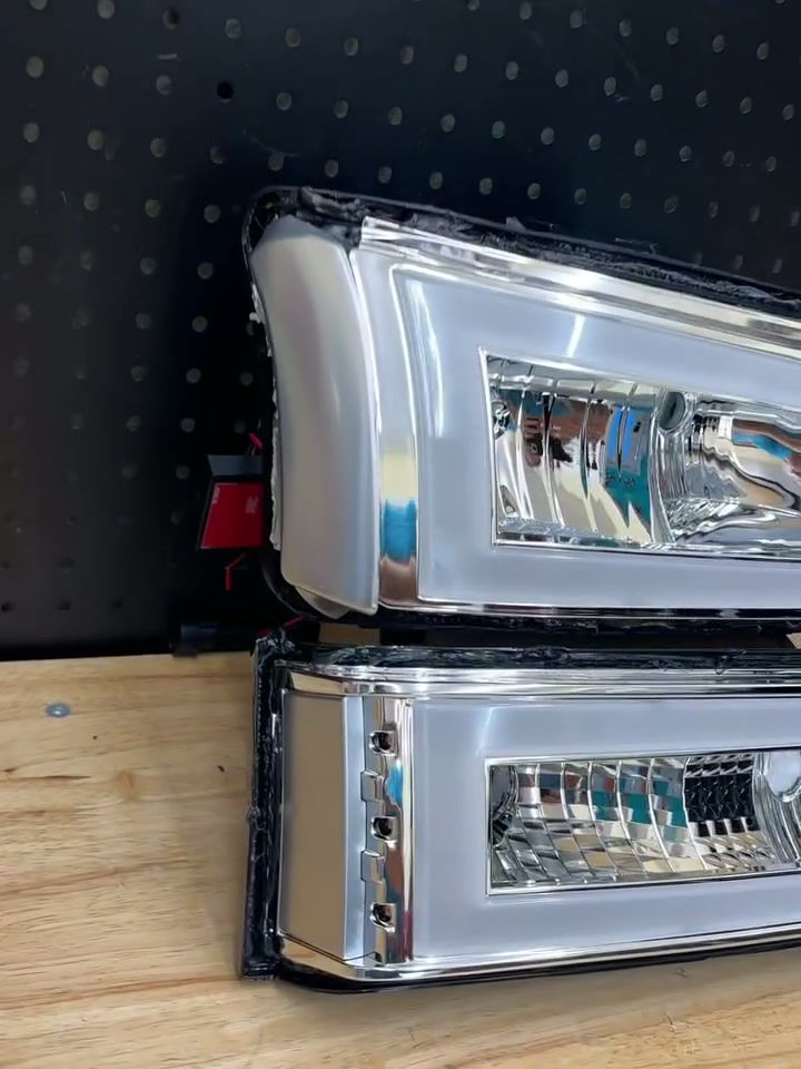 Thumbnail: 2003-2006 Cateye Chevy DRL Bar Style Painted Headlights