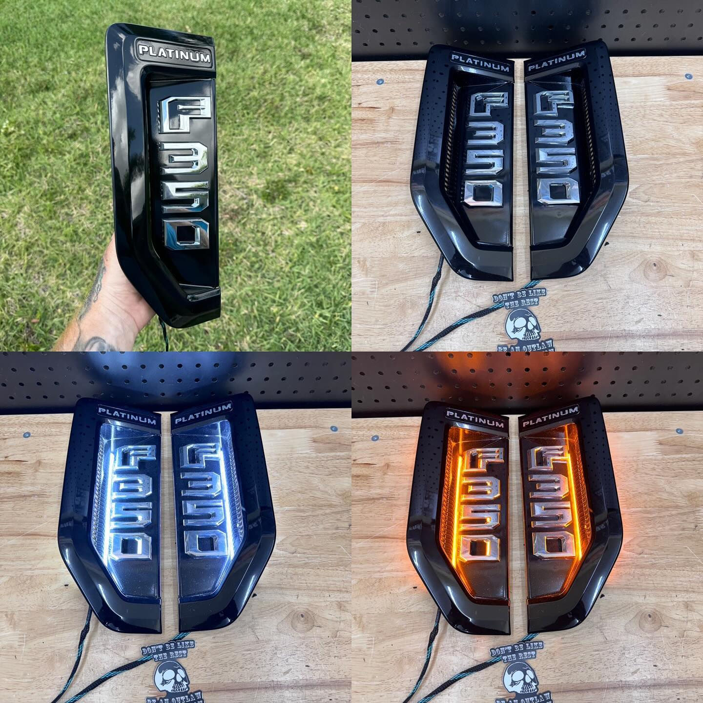 2017-2022 Ford SuperDuty Painted RGBW Fender Badges