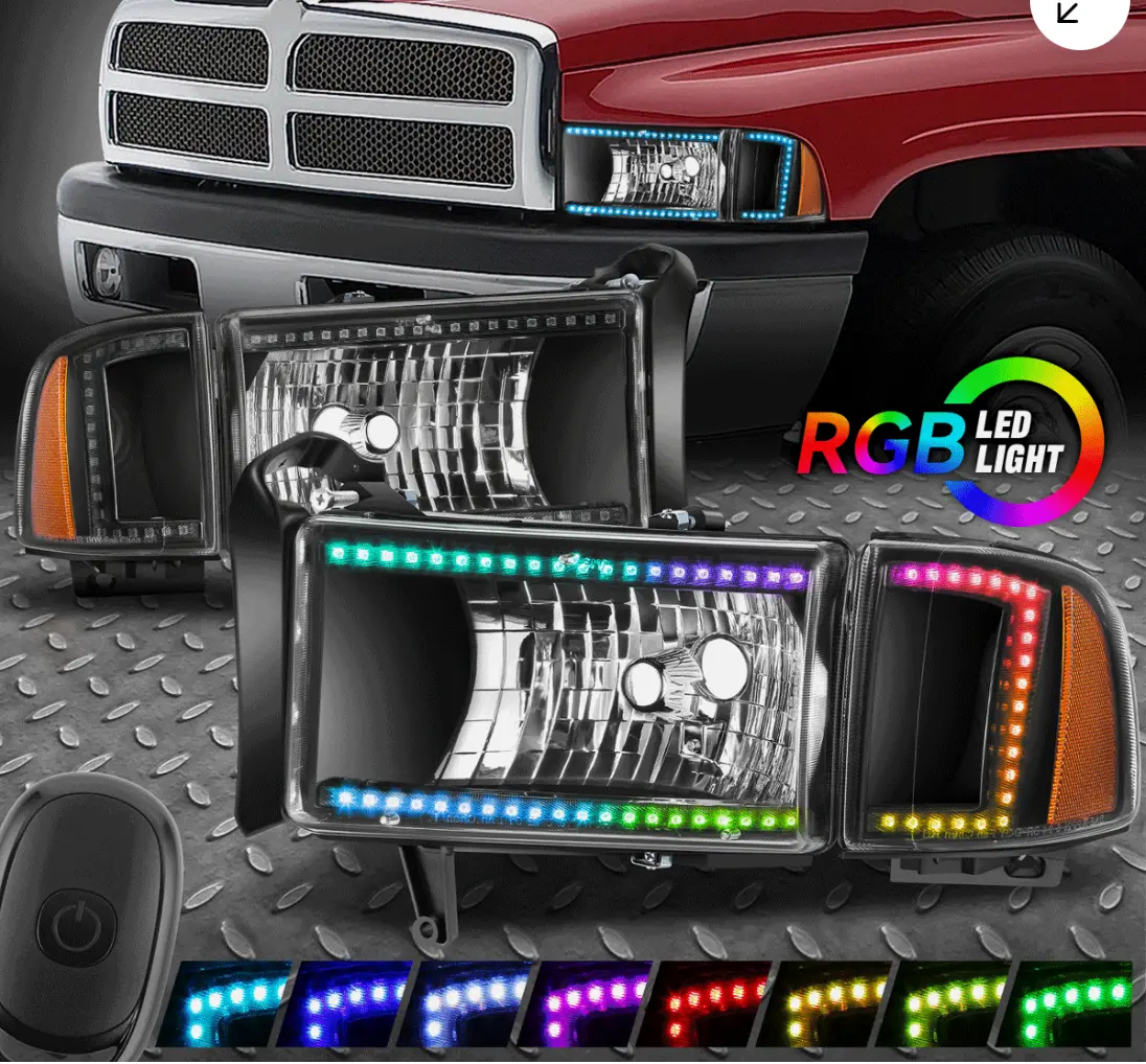 1994-2002 Dodge Ram RGB Headlights