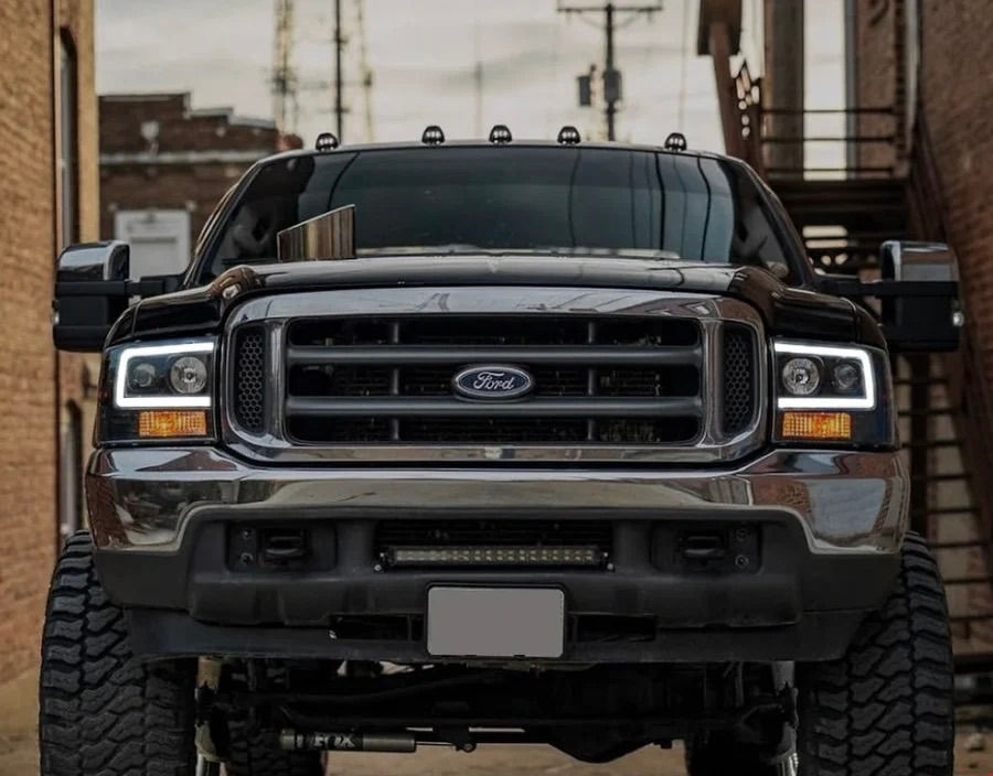Thumbnail: 1999-2004 Ford SuperDuty GORECON LED Halo DRL Projector Headlights
