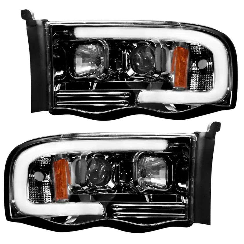 Thumbnail: 2002-2005 Dodge Ram GORECON OLED Halo & DRL Projector Headlights