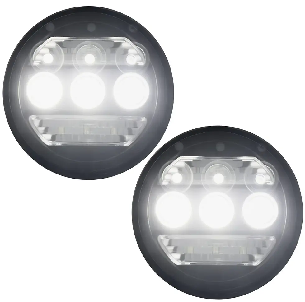 Thumbnail: 2015-2019 Chevy Silverado GORECON Smoked White LED 3 Function Fog Lights