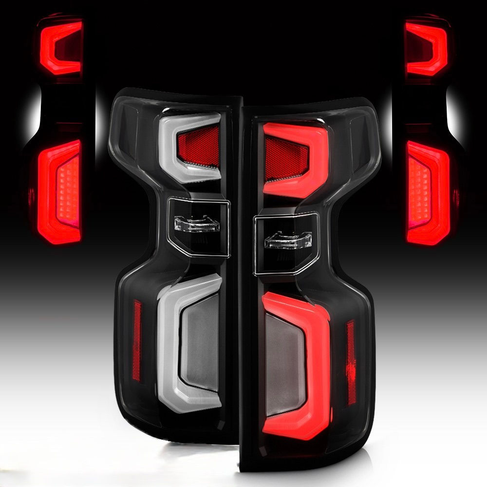 2019-2023 Chevy Silverado Black Bar Style Tail Lights