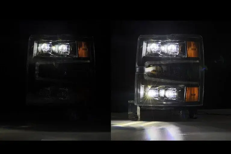 Thumbnail: 2014-2015 Chevy Silverado AlphaRex Nova LED Projector Headlights