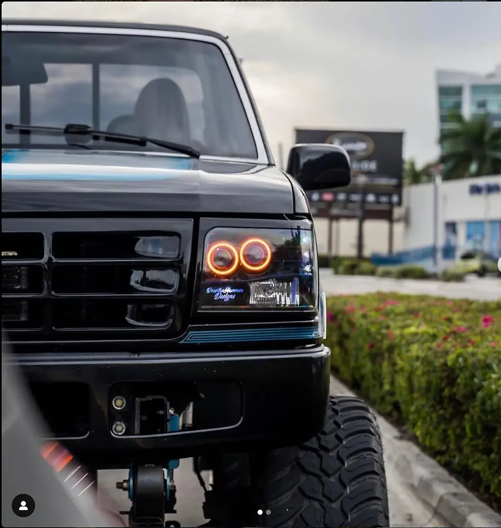 Thumbnail: 1992-1997 Ford OBS Painted Headlights Double Halo