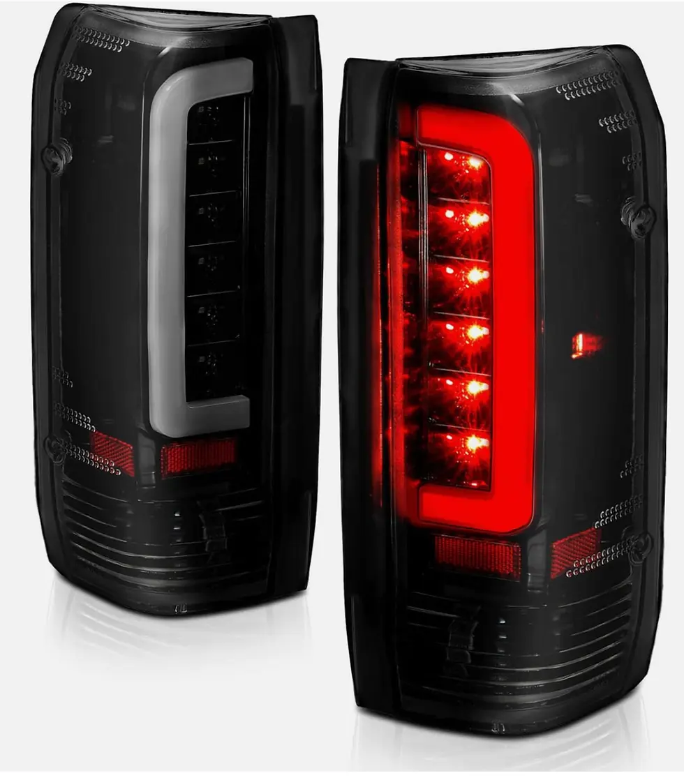 Thumbnail: 1989-1996 Ford LED C Bar Smoked & Black Tail Lights