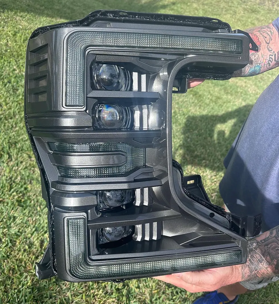Thumbnail: 2020-2022 Ford SuperDuty Painted XB LED Morimoto Headlights WHITE DRL
