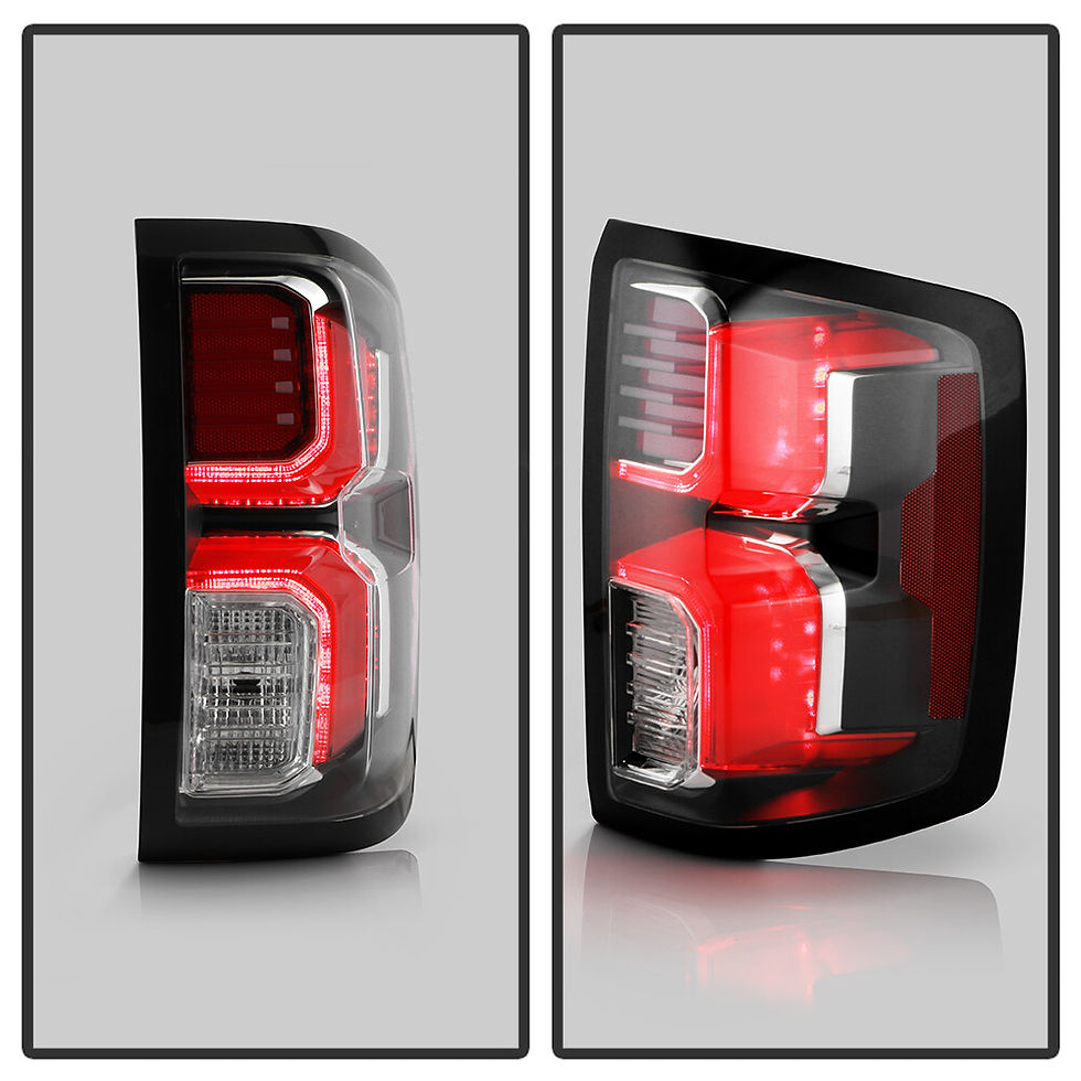 Thumbnail: 2014-2019 Chevy Silverado Black LED Tail Lights