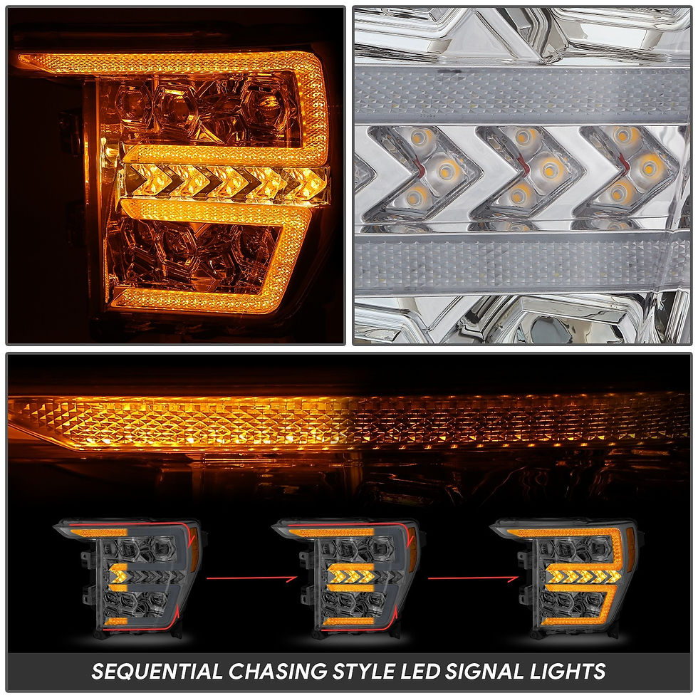 Thumbnail: 2021-2023 Ford F150 Chrome Switchback Projector Headlights & RGB Grille