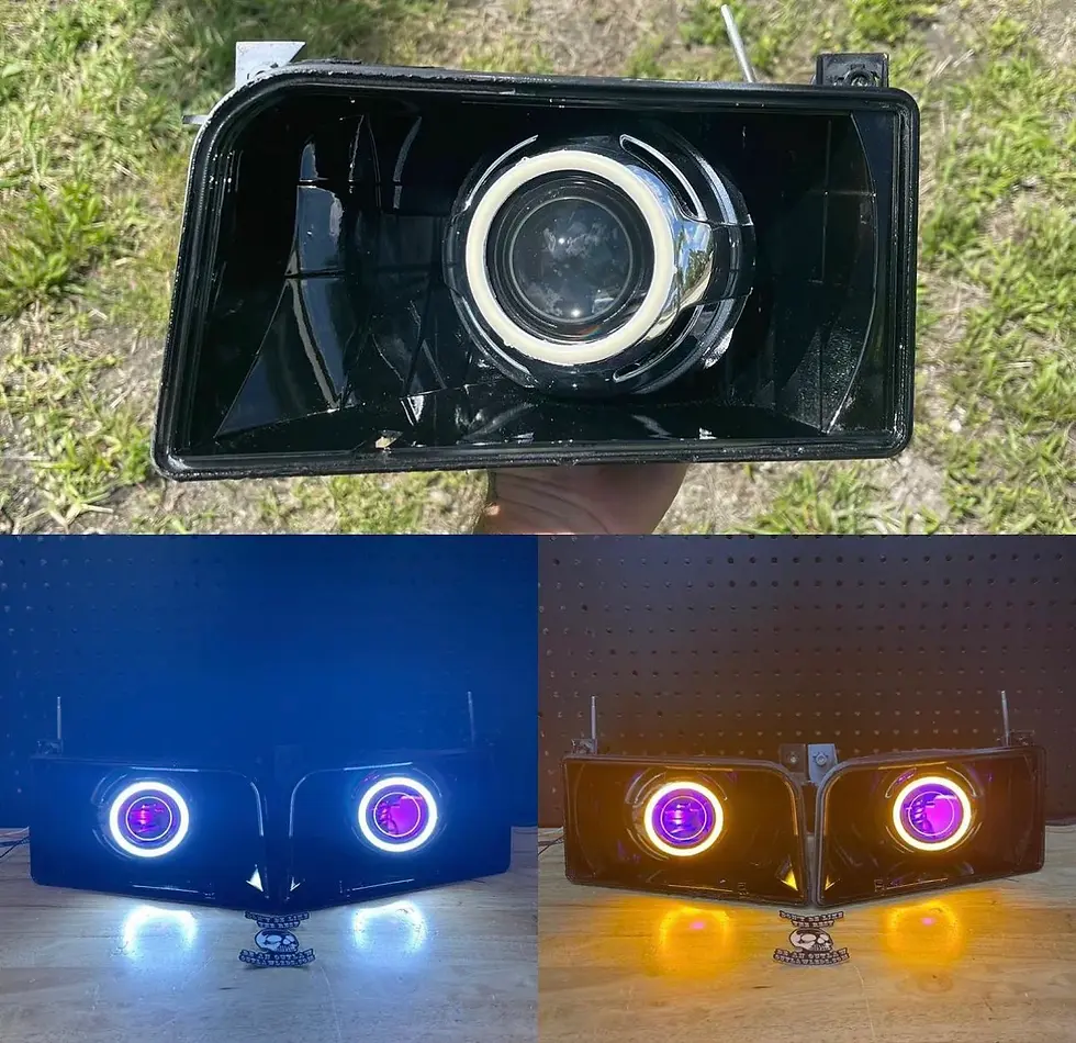 Thumbnail: 1992-1997 Ford OBS Painted 3 Piece Projector Headlights