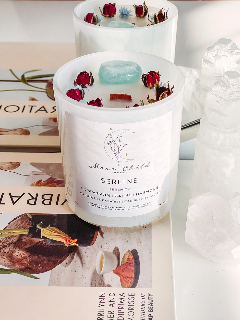 Bougie mèche de bois