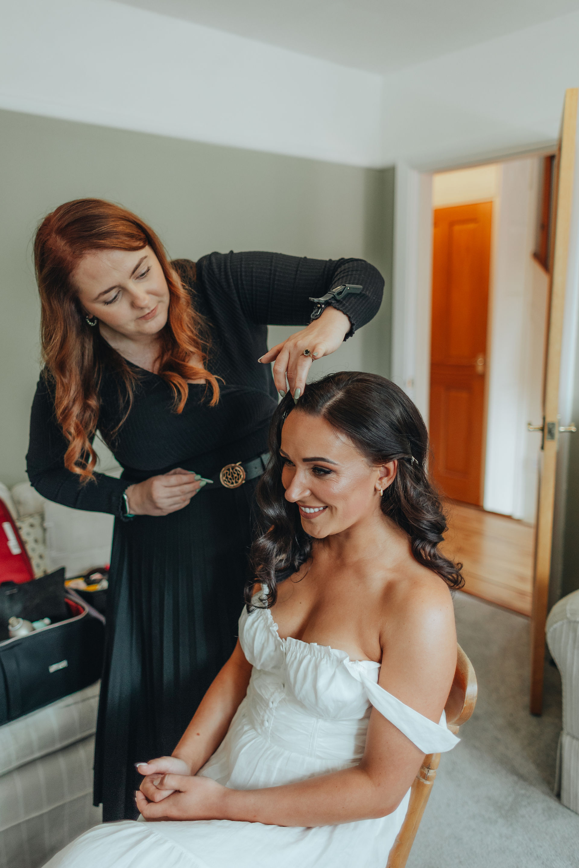 bridal hair an makeup candid 