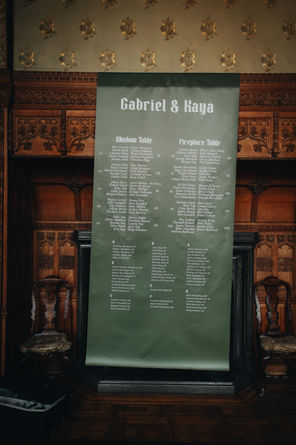 table layout at Carlton Towers