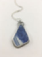 Ming china pendant necklace, upcycled necklace, porcelain necklace, broken china jewelry, artifact jewelry, Ming porcelain, Kraakware