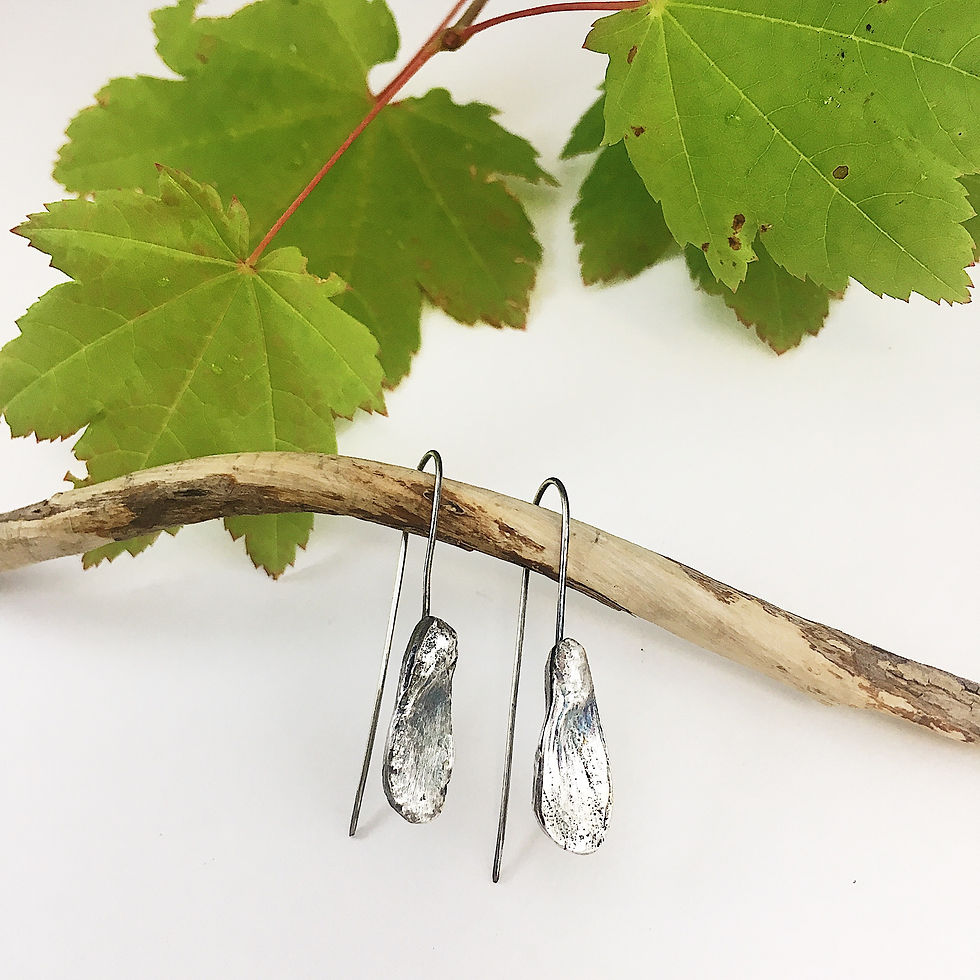 Thumbnail: artisan jewelry, nature inspired jewelry, earthchild jewelry, pure silver earrings