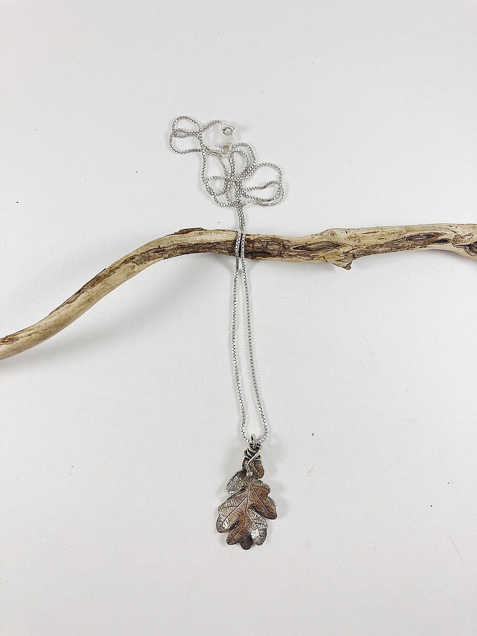 Thumbnail: Fine Silver Oak Leaf Pendant