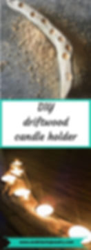 DIY driftwood candle holder
