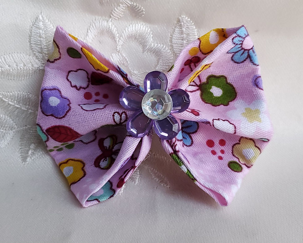Thumbnail: Medium Purple Floral Bow
