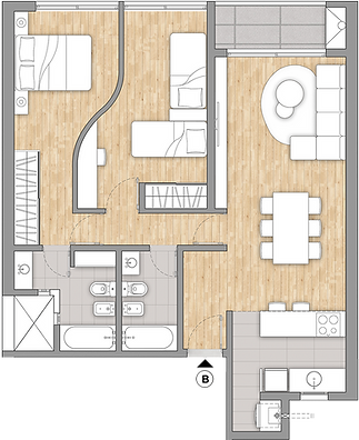 08 - 2 DORMITYORIOS CONTRAFRENTE - 9º PISO.png