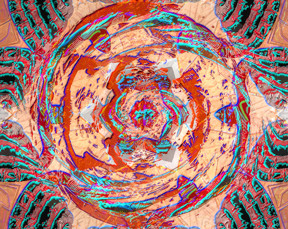 “The dancing vortex of a sacred metaphor clashes horns and halos