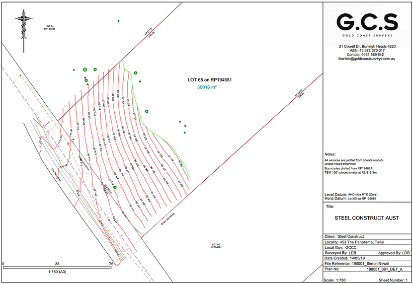 Detail & Contour Surveying Plan