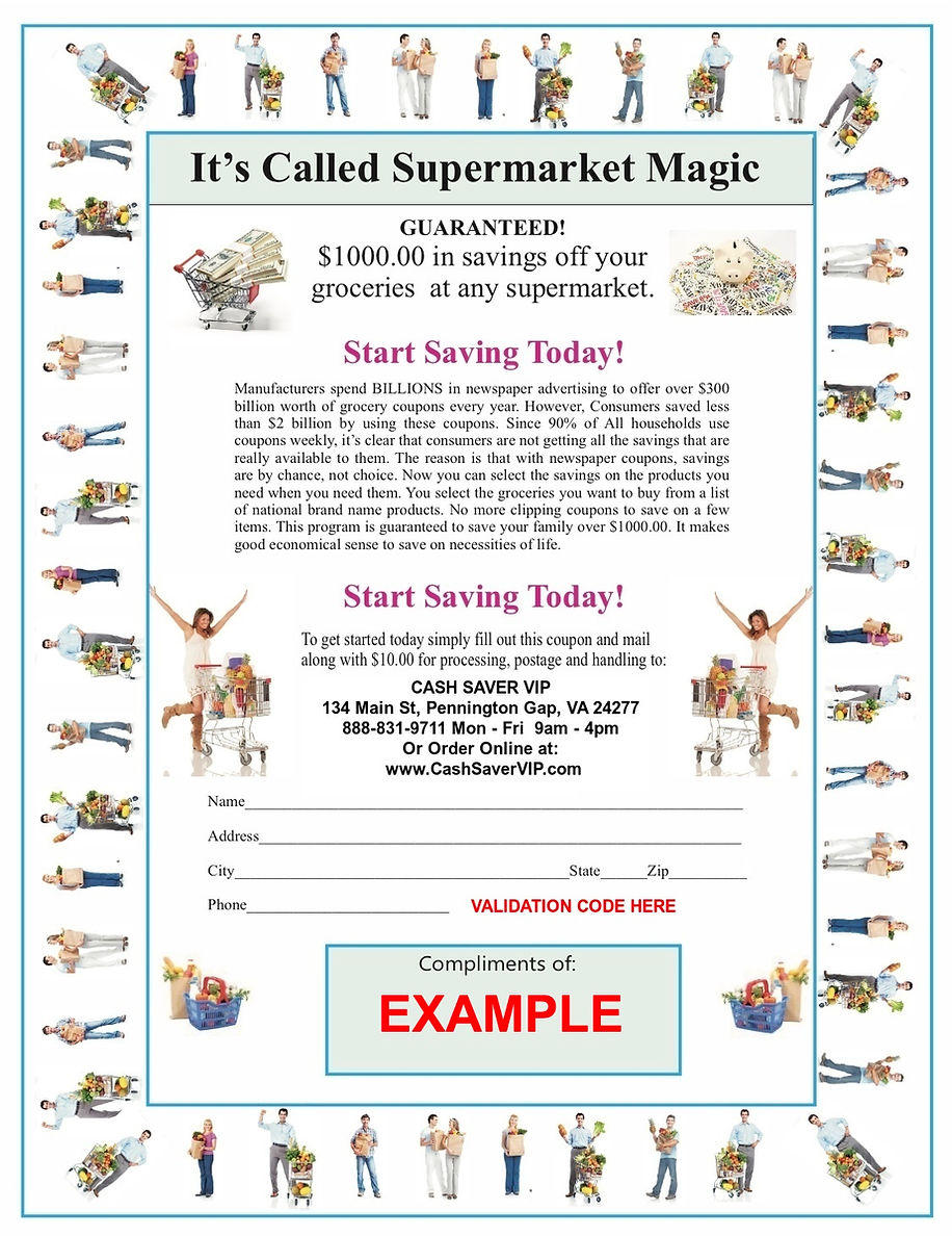 Cash Saver Incentives Sales Premiums