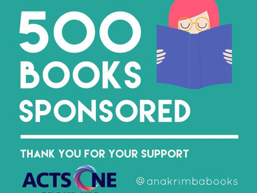 500 books donated by Acts One Group Inc