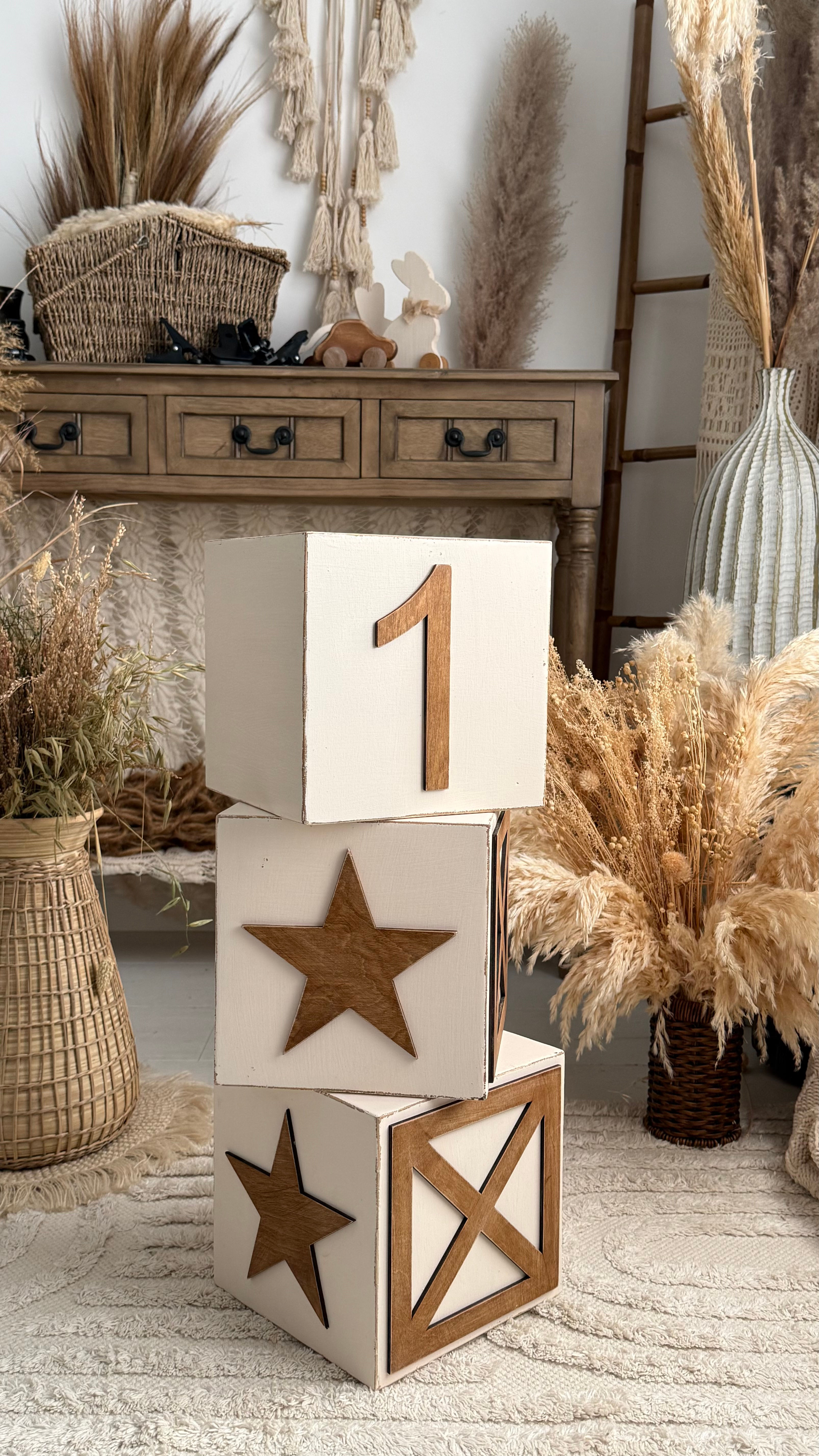 קוביות עץ גדולות