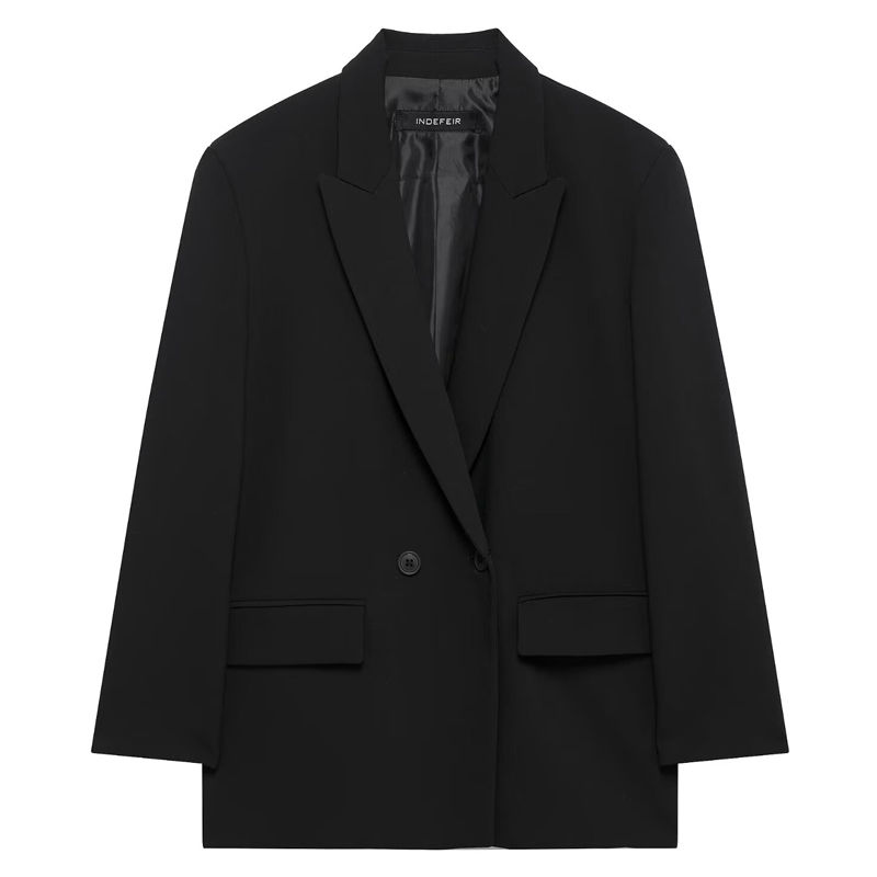 Thumbnail: HXAO Women's Blazer Spring Office Wear Woman Outerwears Black Green Gray Blazer 