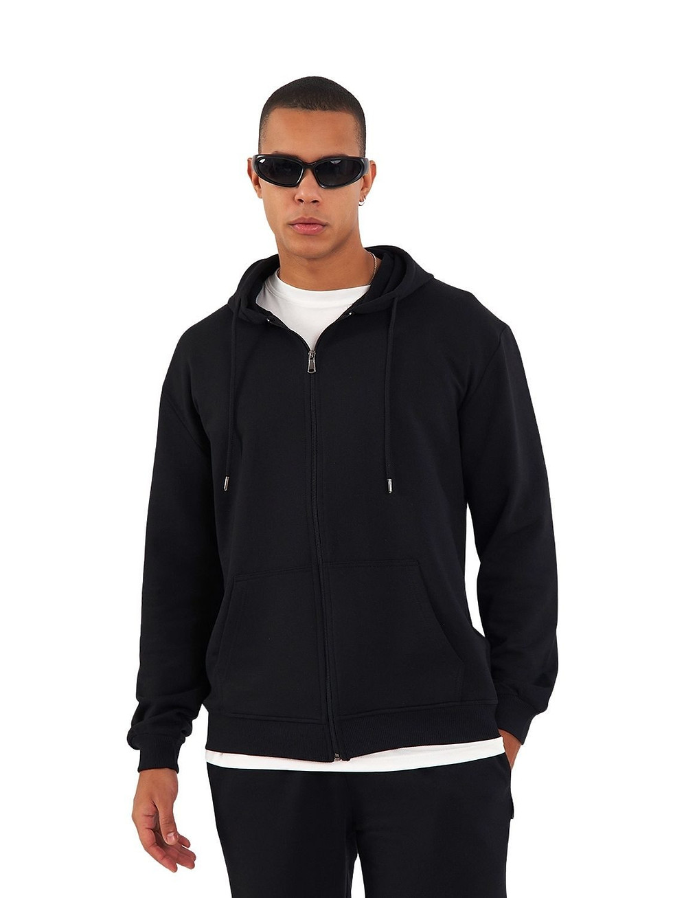 Miniaturbild: Herren Zip-Hoodie Basic Modell HO-903