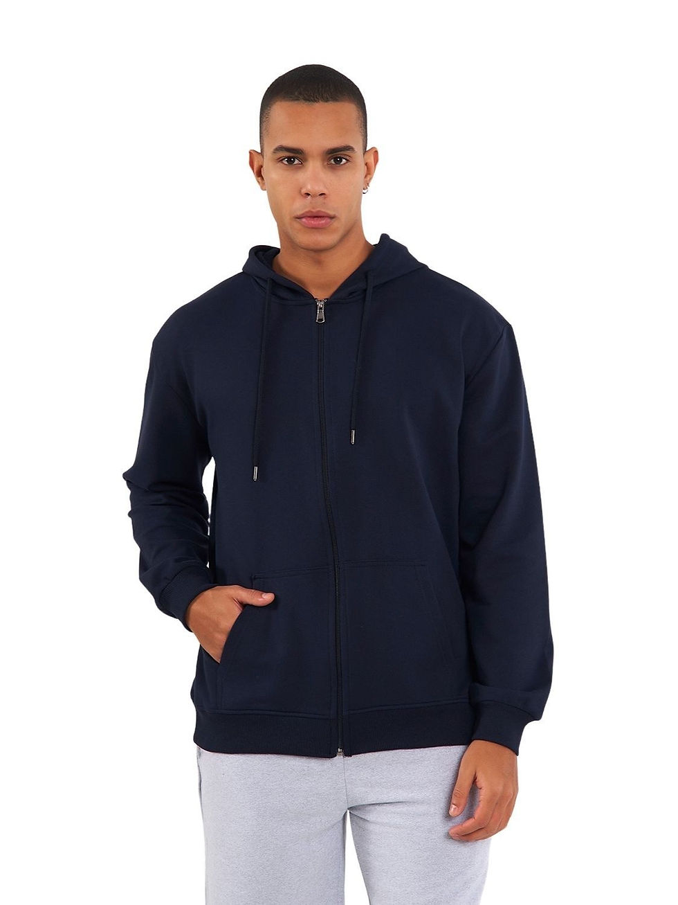 Miniaturbild: Herren Zip-Hoodie Basic Modell HO-903
