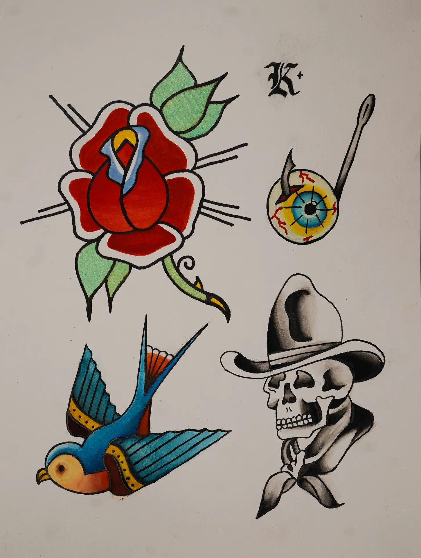 American Traditional Watercolor