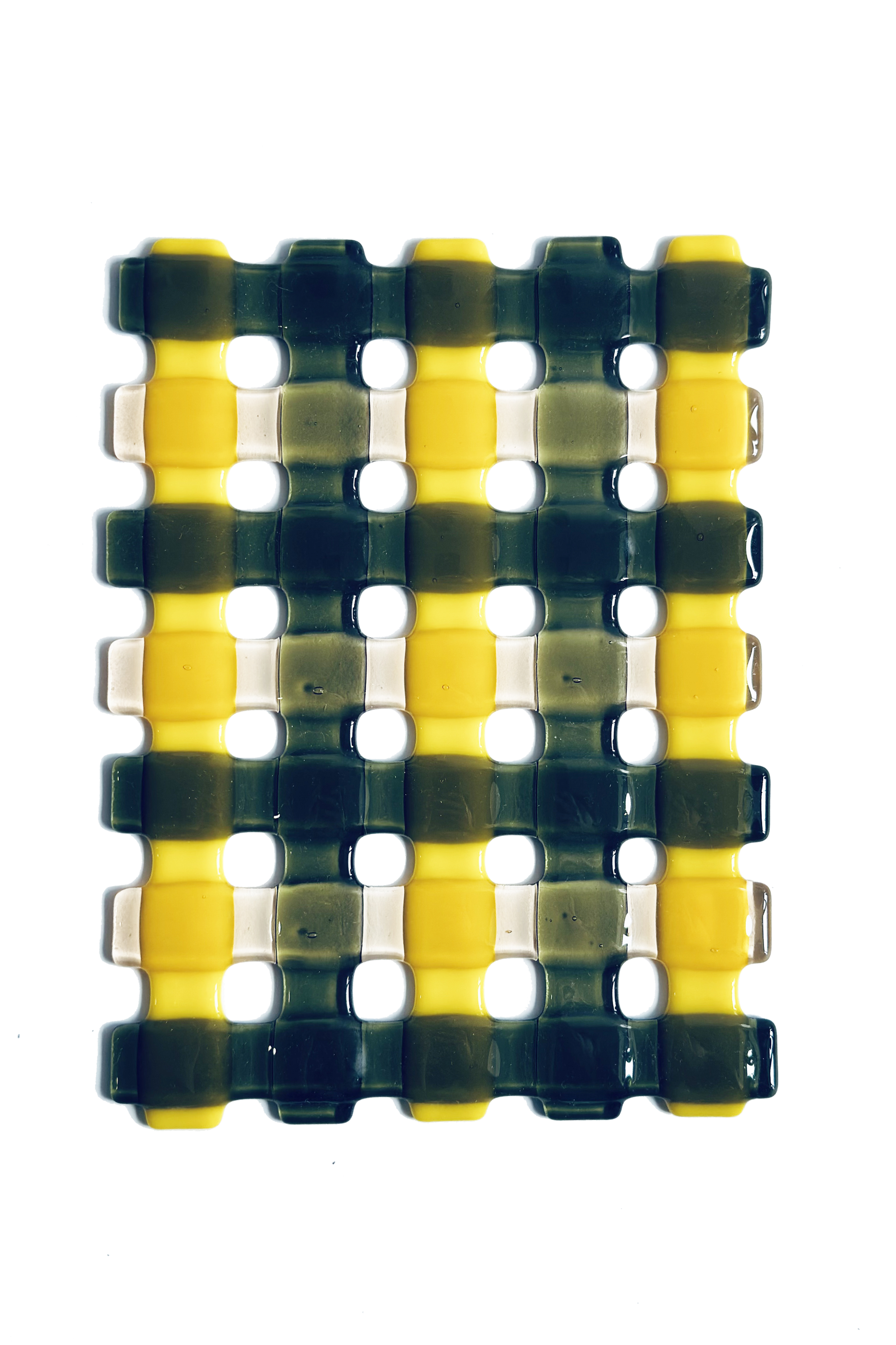 Glass weave 15x20 - Green/Yellow/yellow