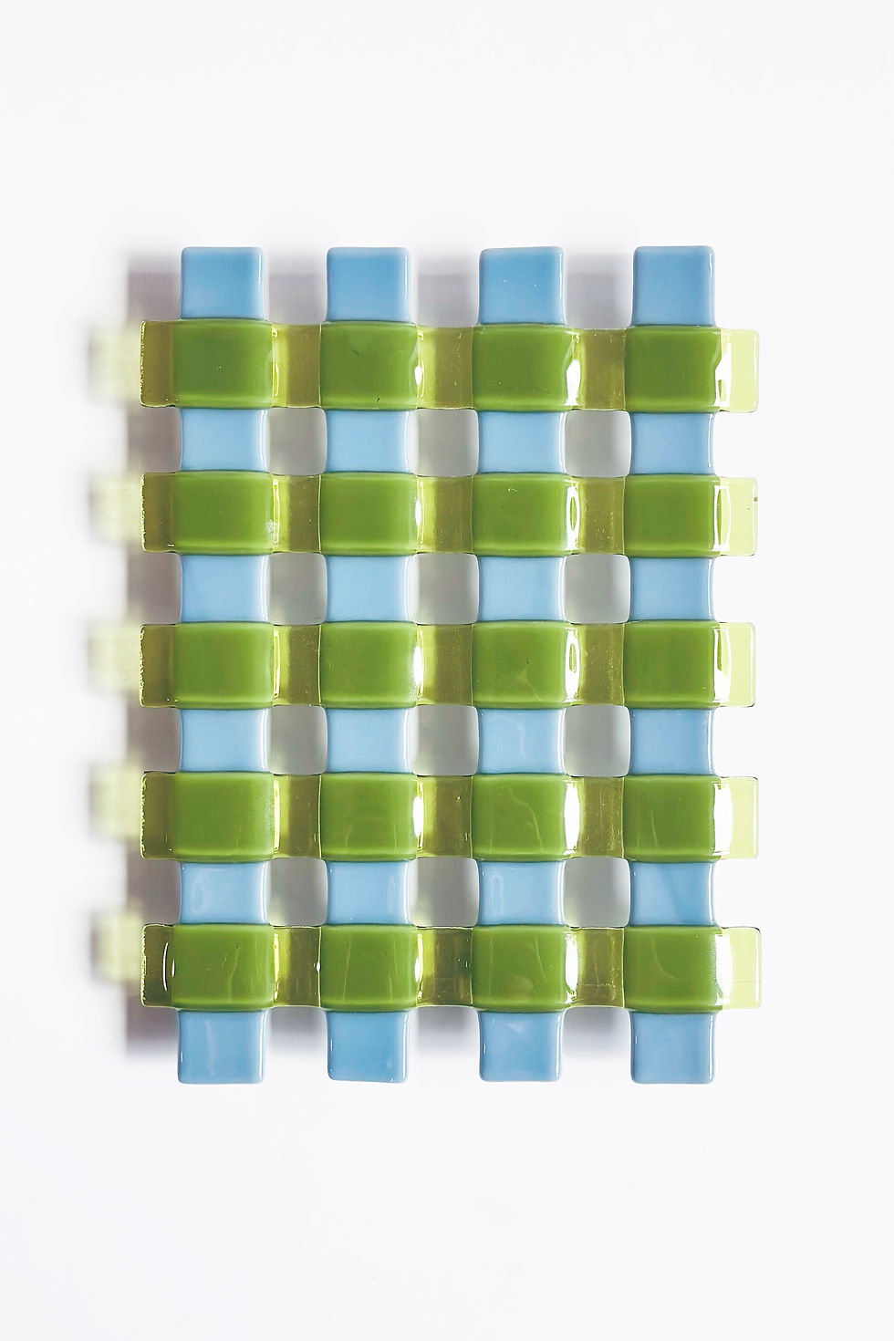 Thumbnail: Glass weave 15x20 - Lime/Blue